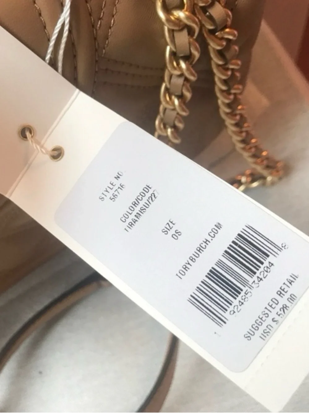 Tory Burch Flemming convertible quilted Bag with Gold Chain